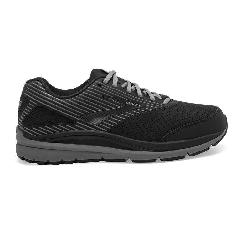 Brooks Addiction Walker Suede Men's Walking Shoes - Black/grey/Primer (05413-ZWQX)
